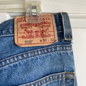 Levi vintage medium wash straight leg jeans, 505s